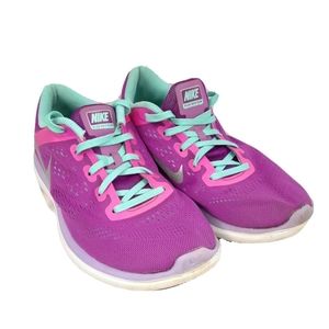 Nike Girls Flex 2016 Run Purple and Blue Sneakers